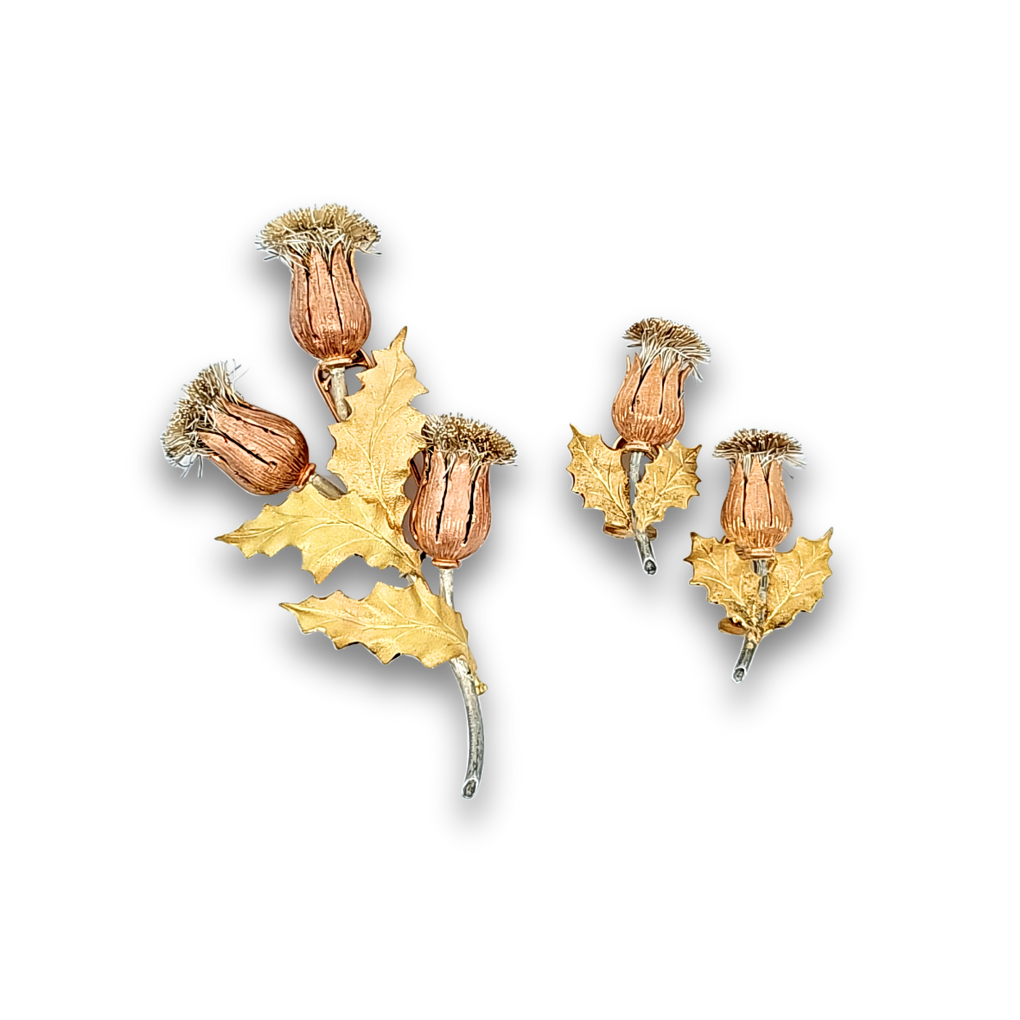 Buccellati Flower Brooch and Earrings