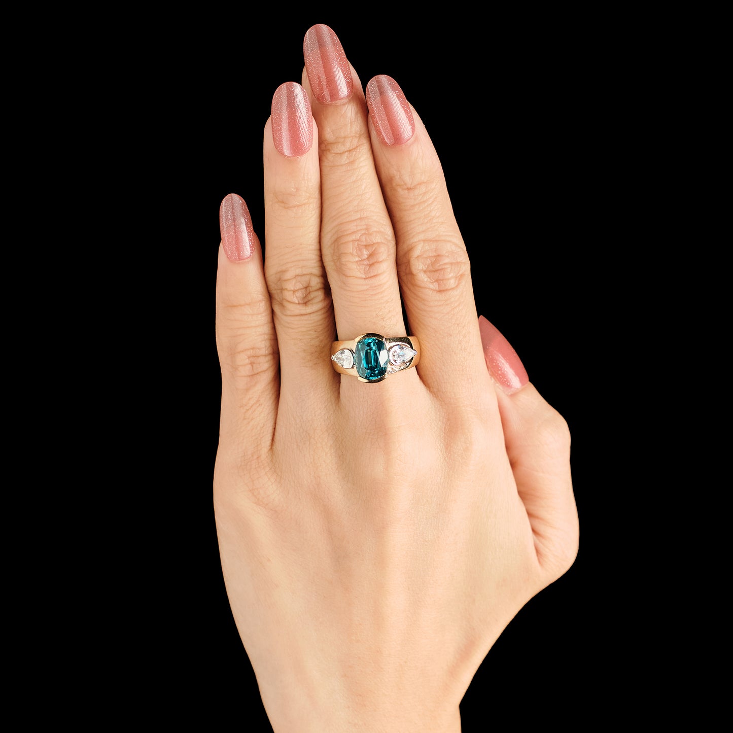 Bakhache Zircon and Diamonds Ring