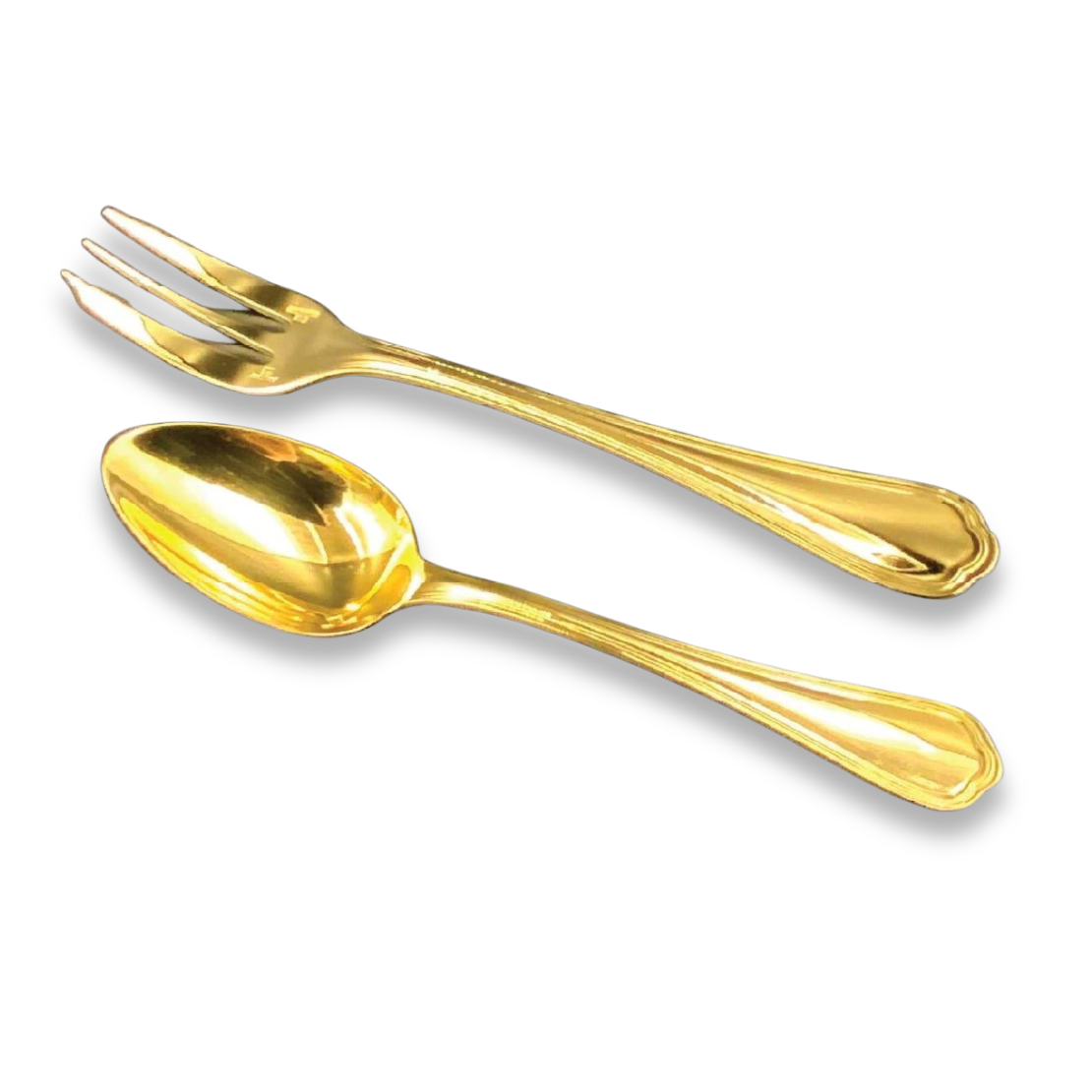 Gilded Set of 6 Coffee Spoons & 6 cake Forks Spatours Collection