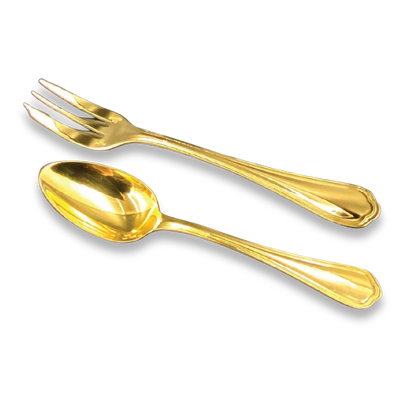 Gilded Set of 6 Coffee Spoons & 6 cake Forks Spatours Collection