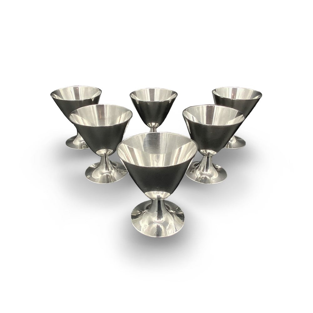 Set of Six Christofle Water/Wine Goblets