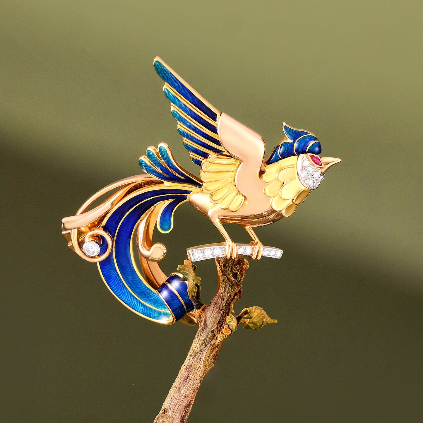 E. Gubelin Bird Shape Pendant