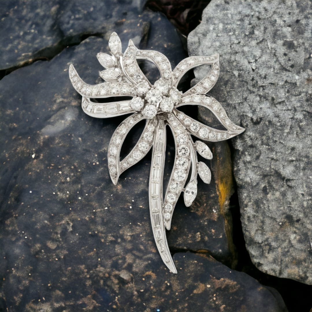 Vintage Diamond Brooch