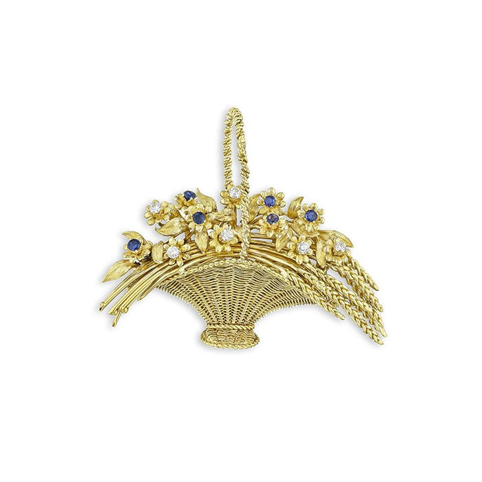 Tiffany & Co. Flower Basket Brooch