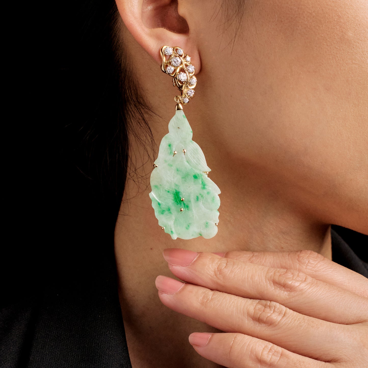 Peter Lindeman Jadeite Earrings