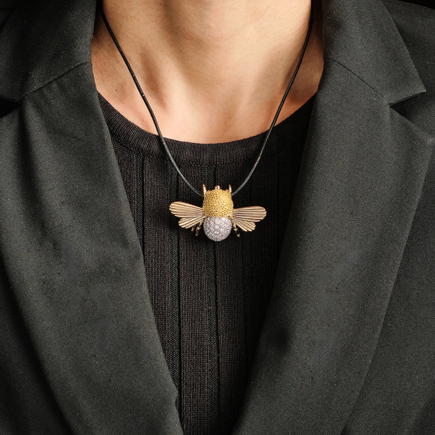 Charles Turi Diamond Bee Pendant