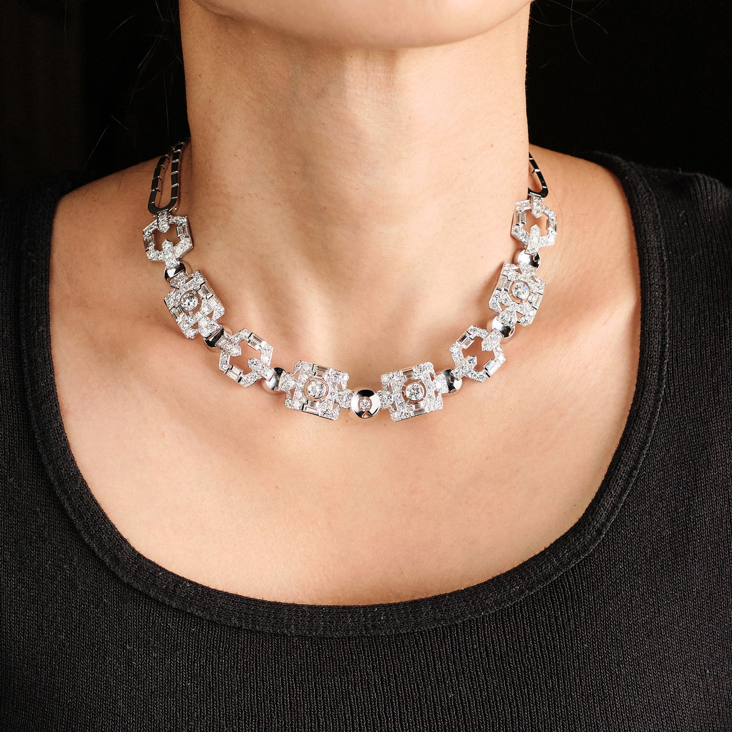 French Art Deco Diamond Necklace
