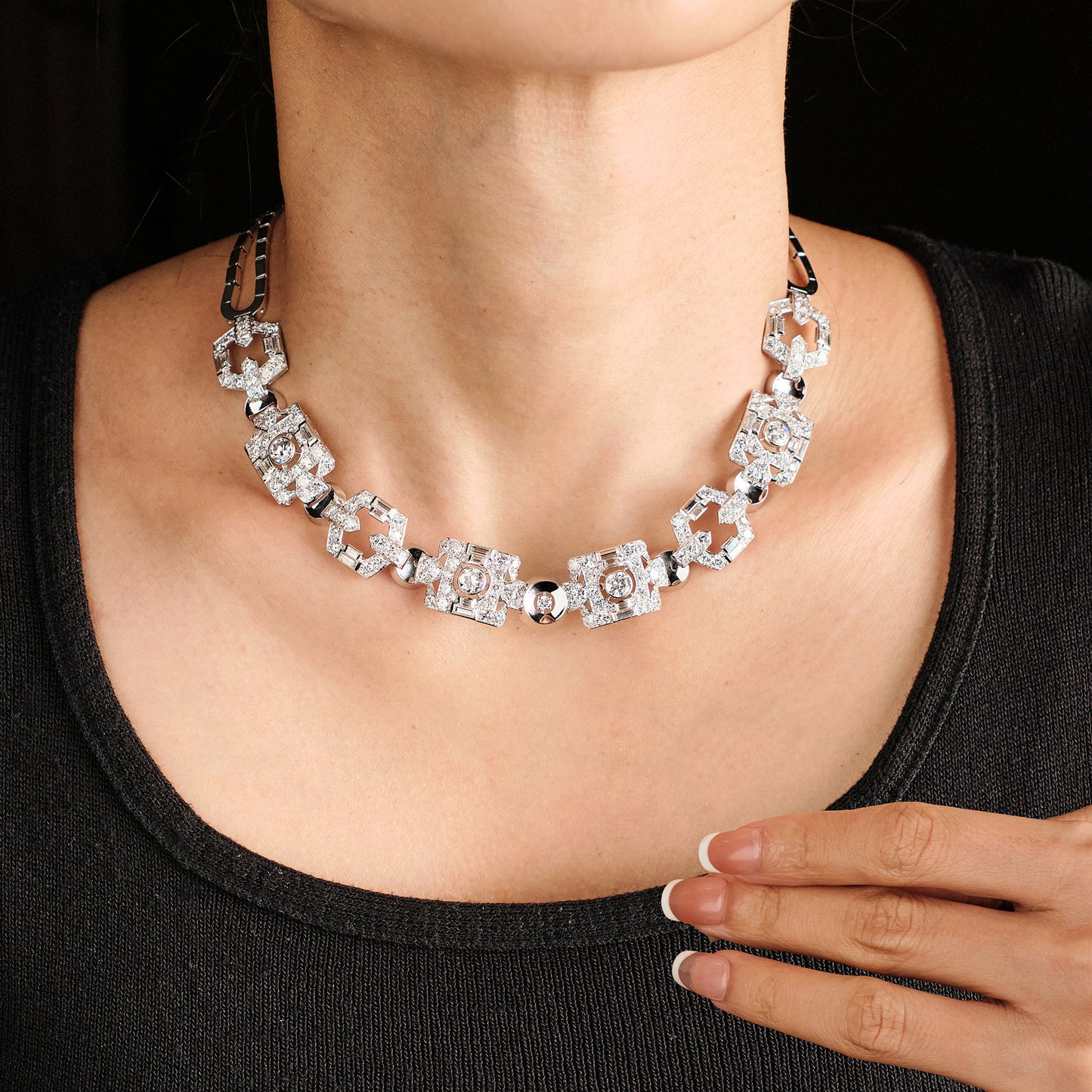 French Art Deco Diamond Necklace