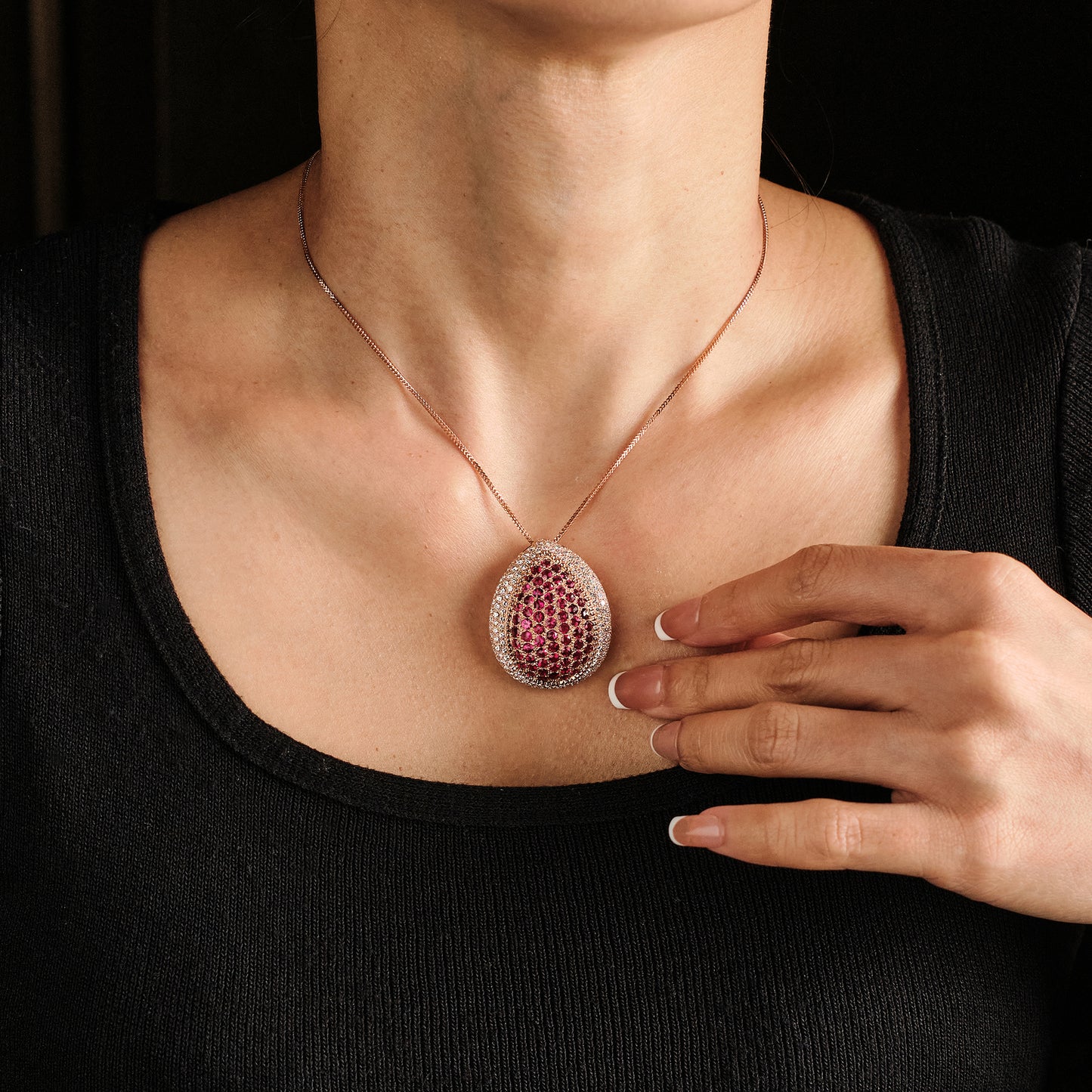 Mouawad Rosette Ruby Pendant