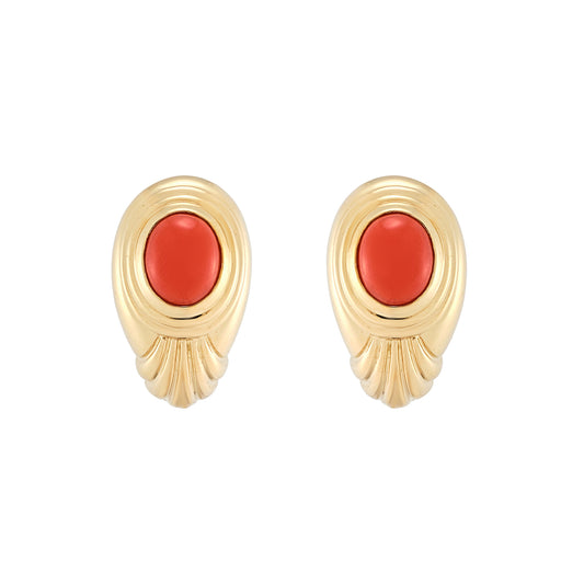 Boucheron Coral Earrings