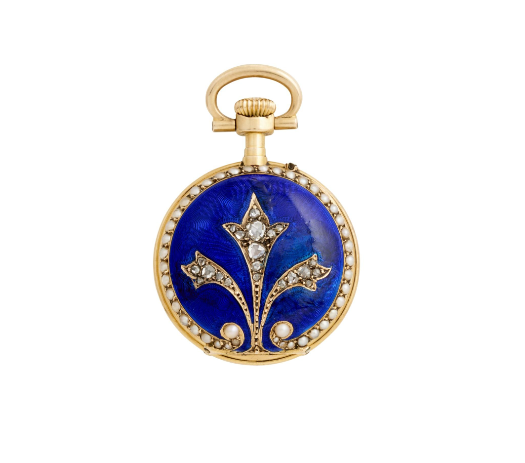 Antique Gold Enamel Fob Watch