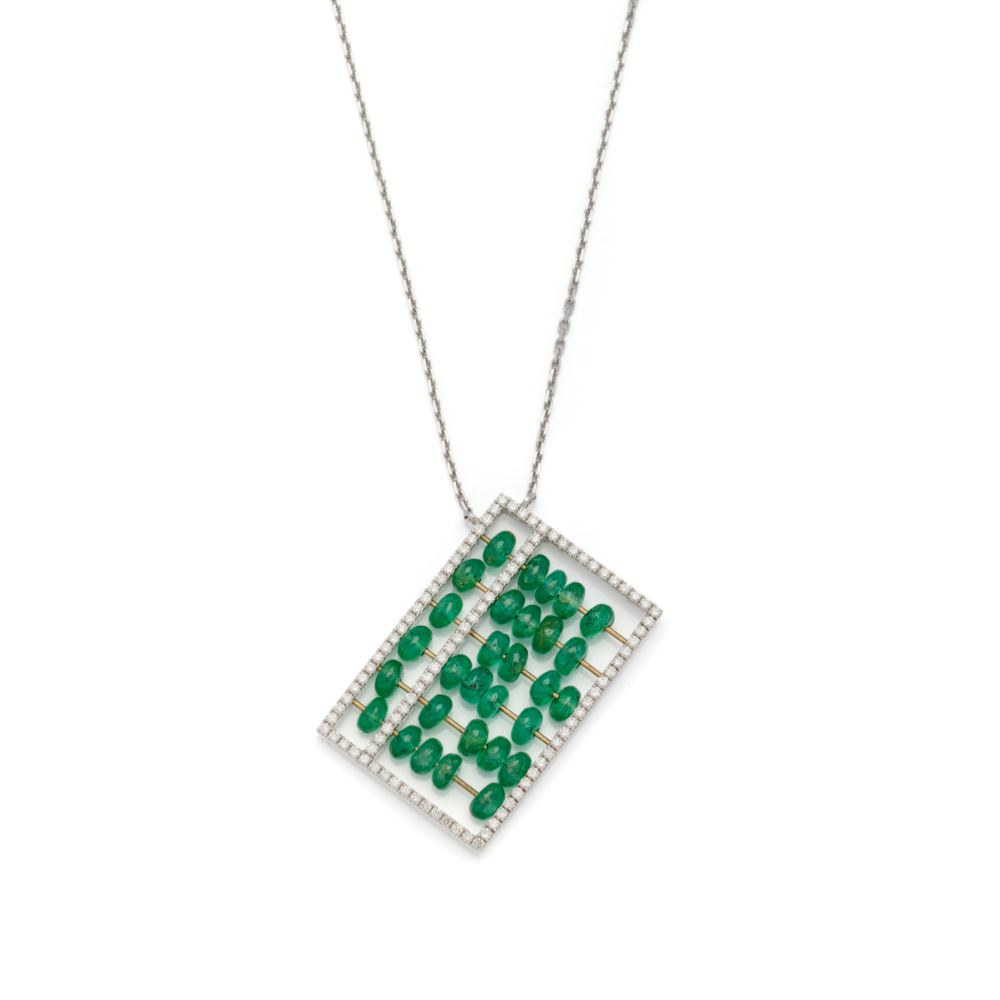 Vintage Abacus Pendant