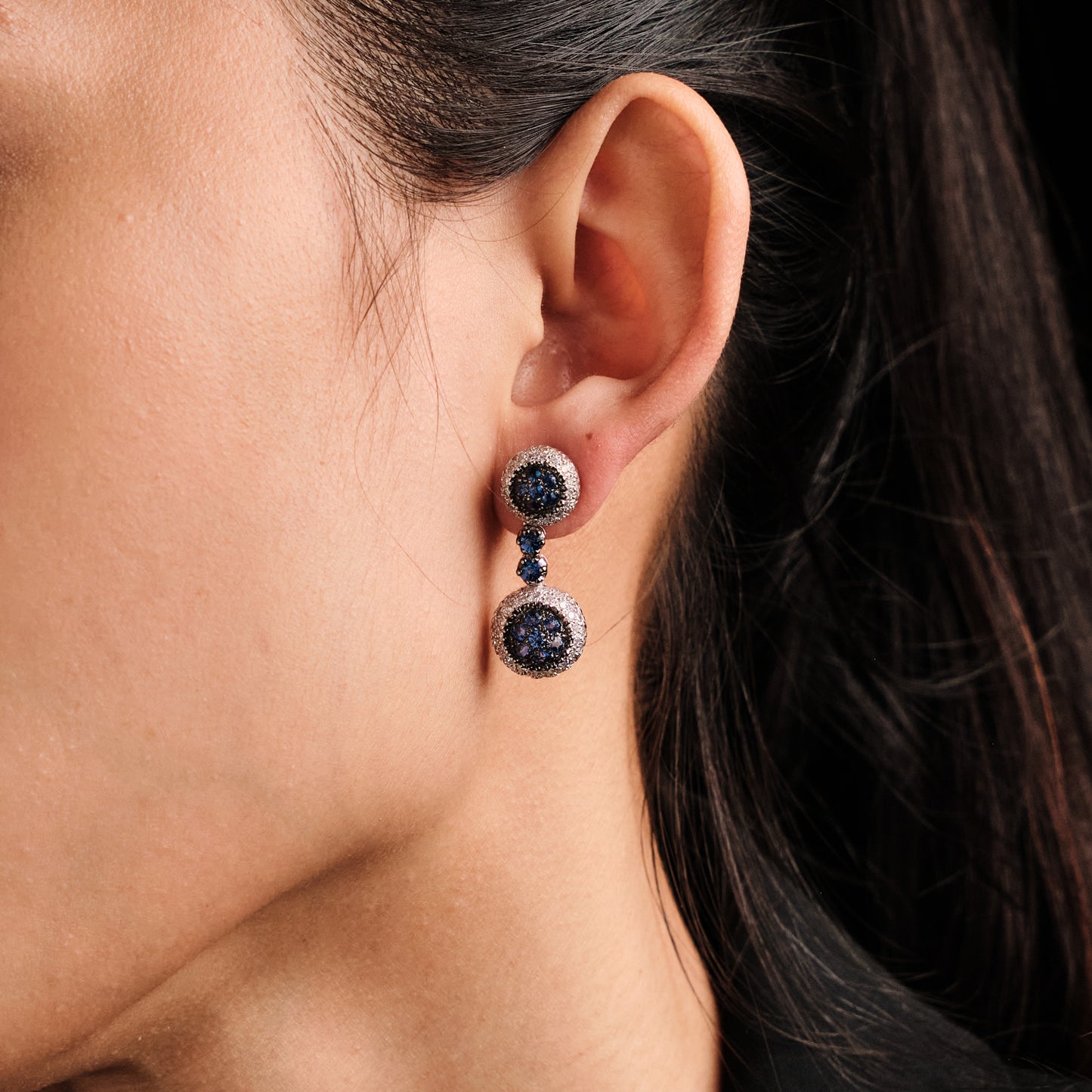 Mouawad "Rosette" Sapphire Earrings