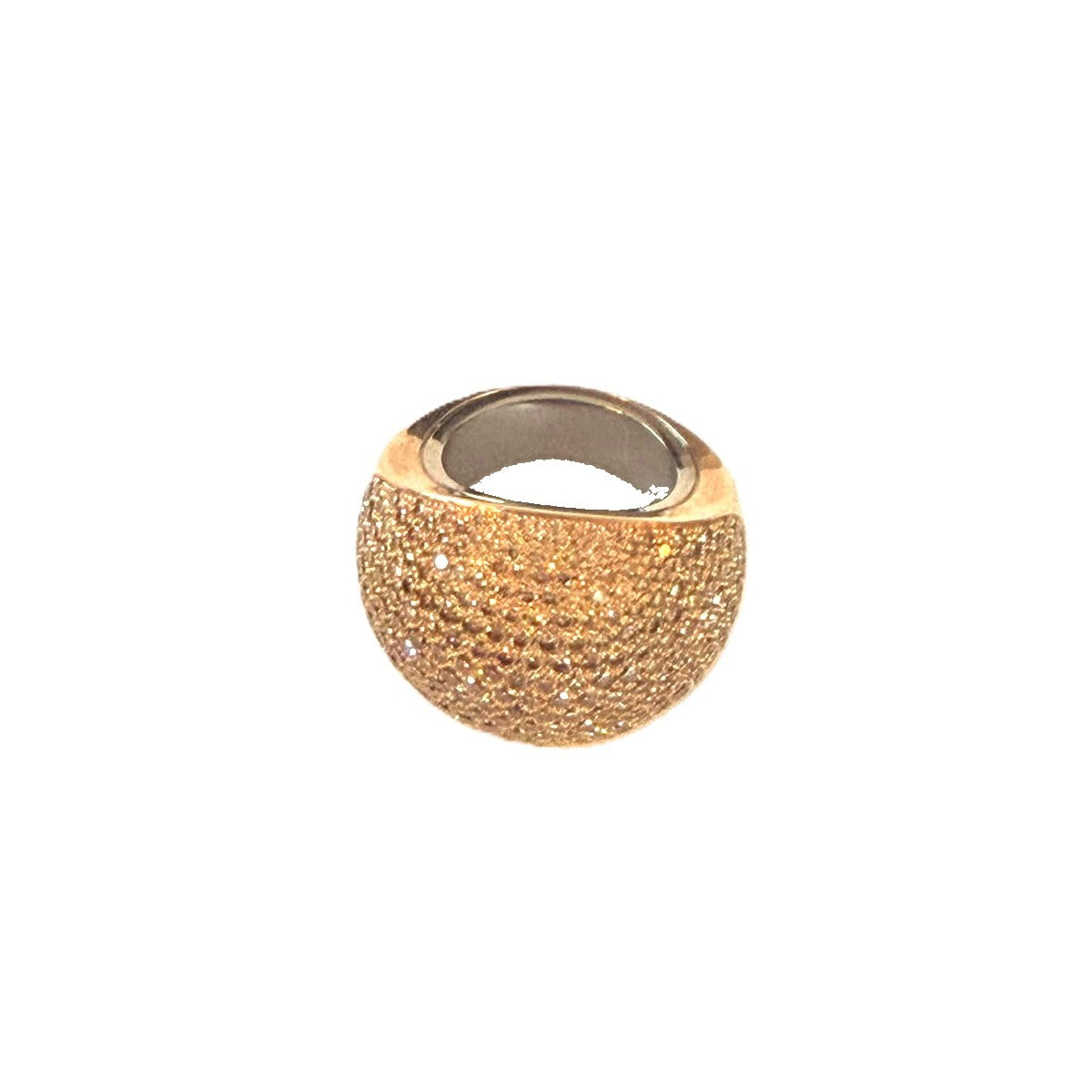 Hermes "Quark" Cognac Diamonds Ring