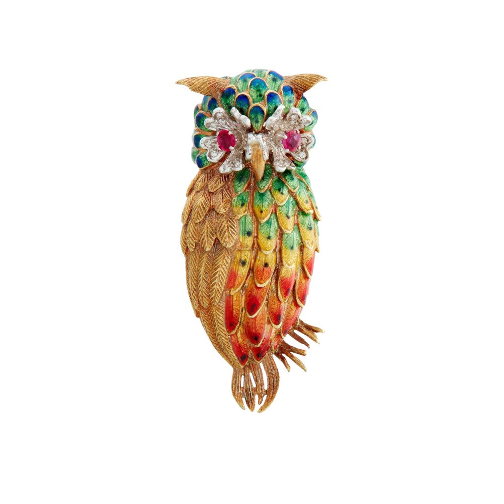 Vintage Owl Brooch