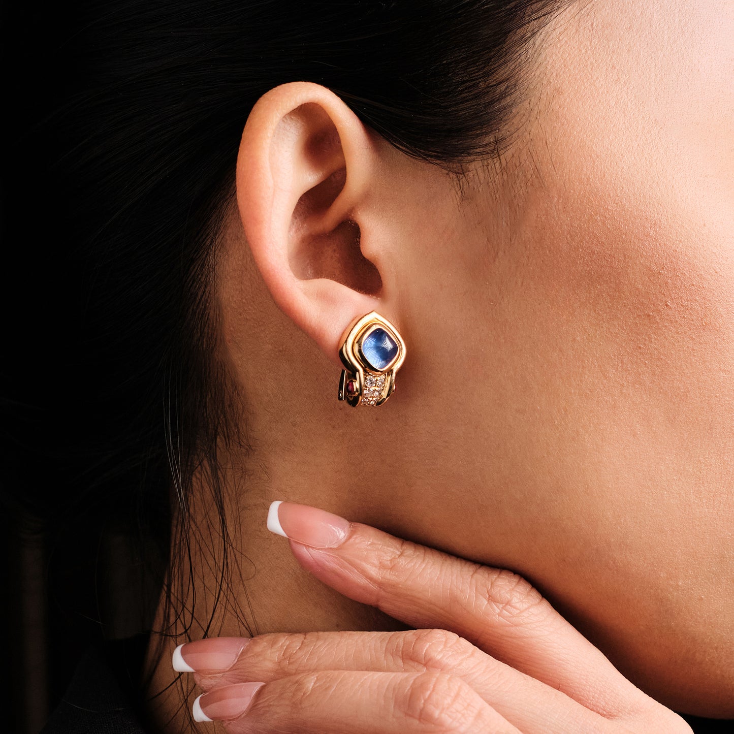 Kent Raible Sapphire Earrings