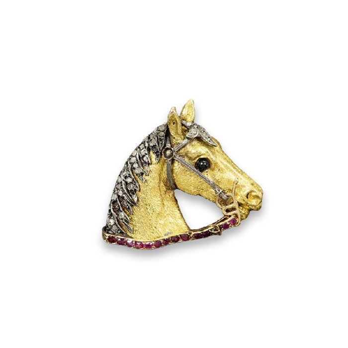 Vintage Horse Head Brooch