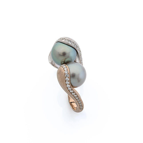 Poiray "Toi et Moil" Pearl Ring