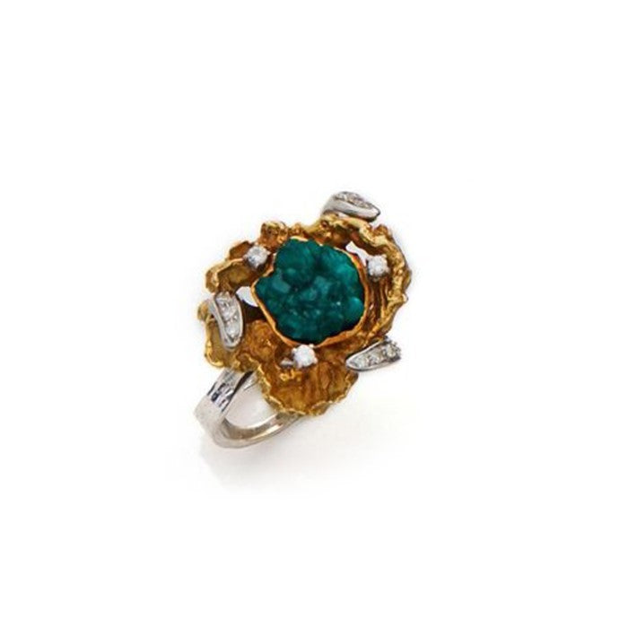 Vintage Tropical Flower Ring
