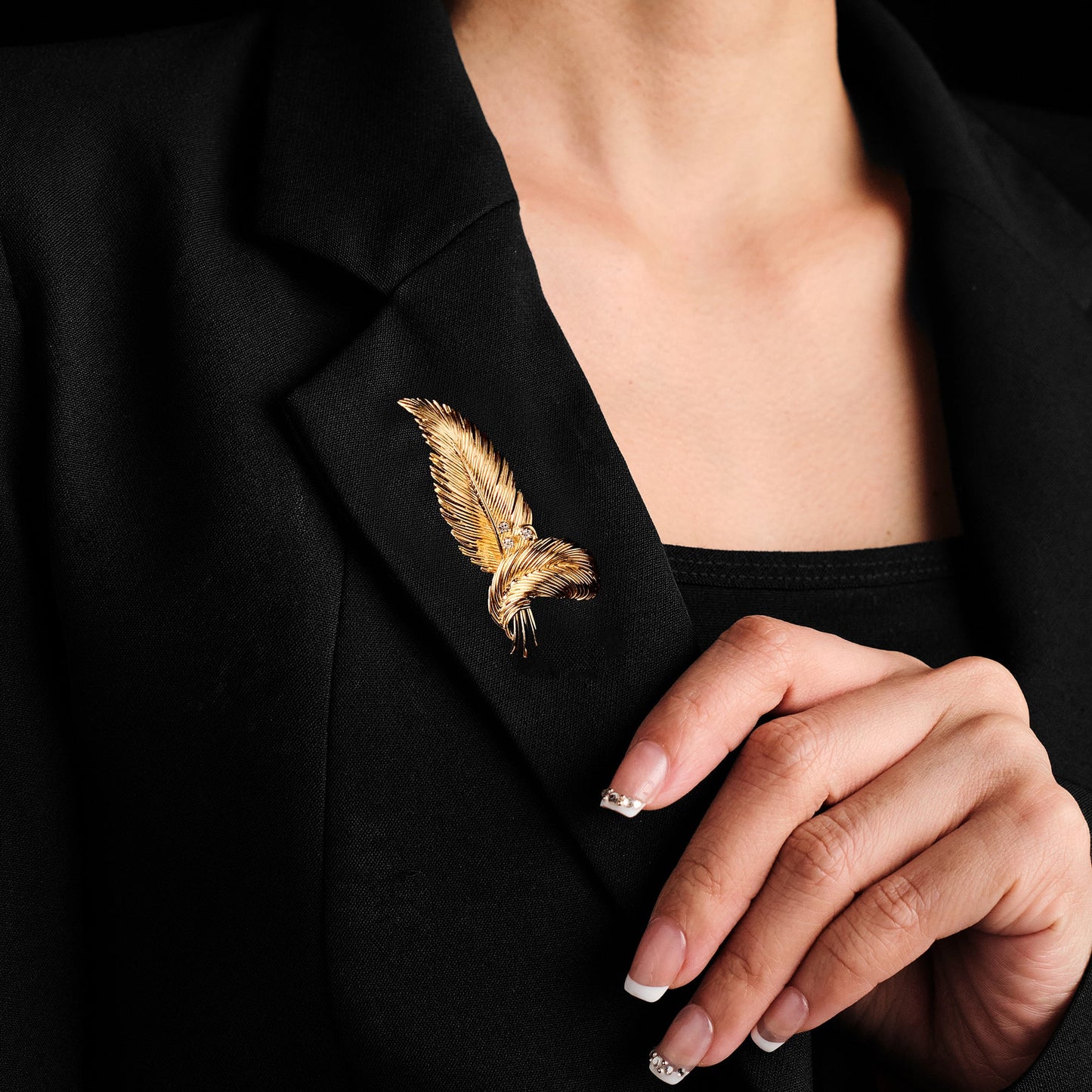 Vintage Feather Brooch