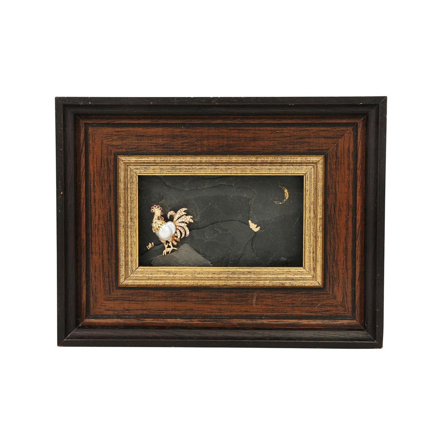 Vintage Jewellery Installation - with Cockerel Brooch