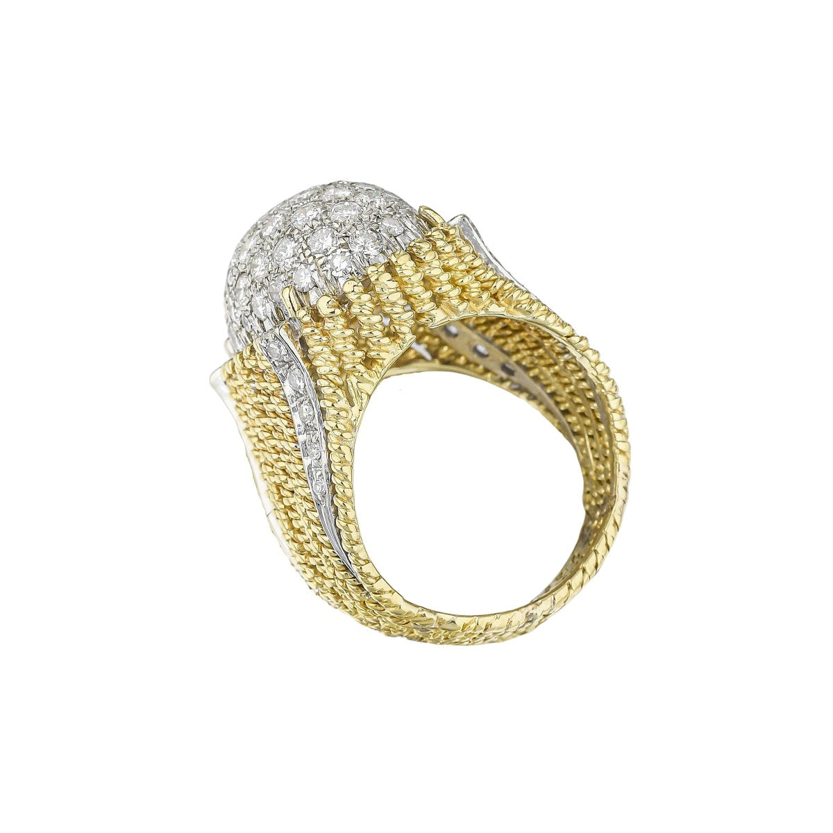 Vintage Diamond Dome Cocktail Ring