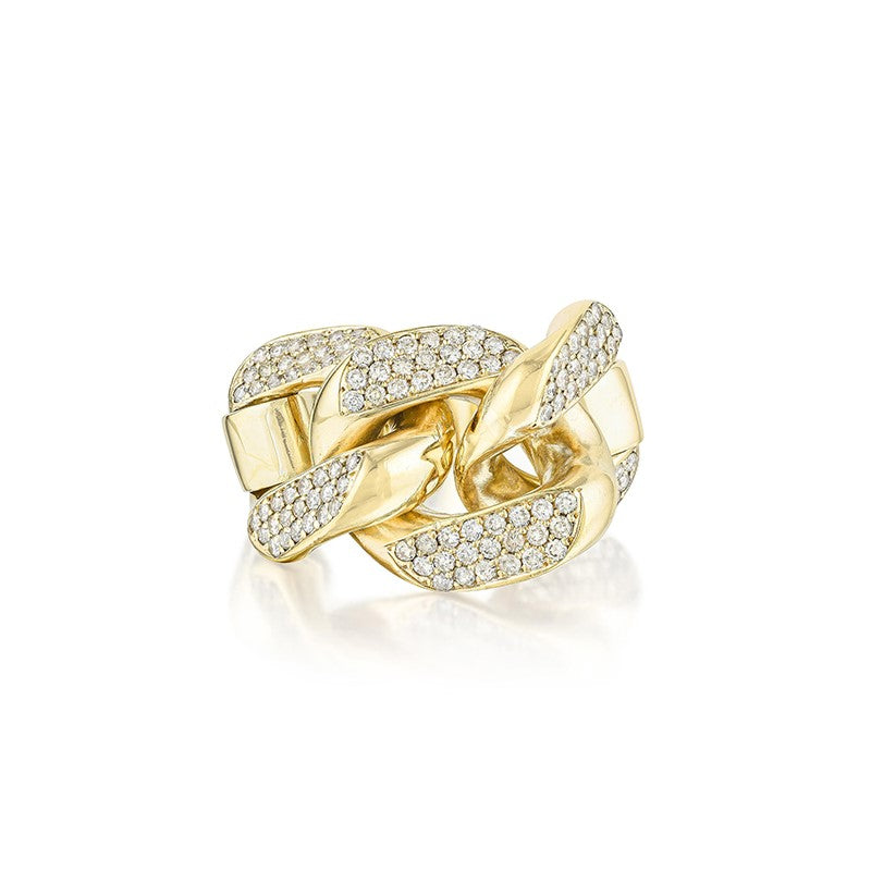 Vintage Diamond Cuban Link Ring