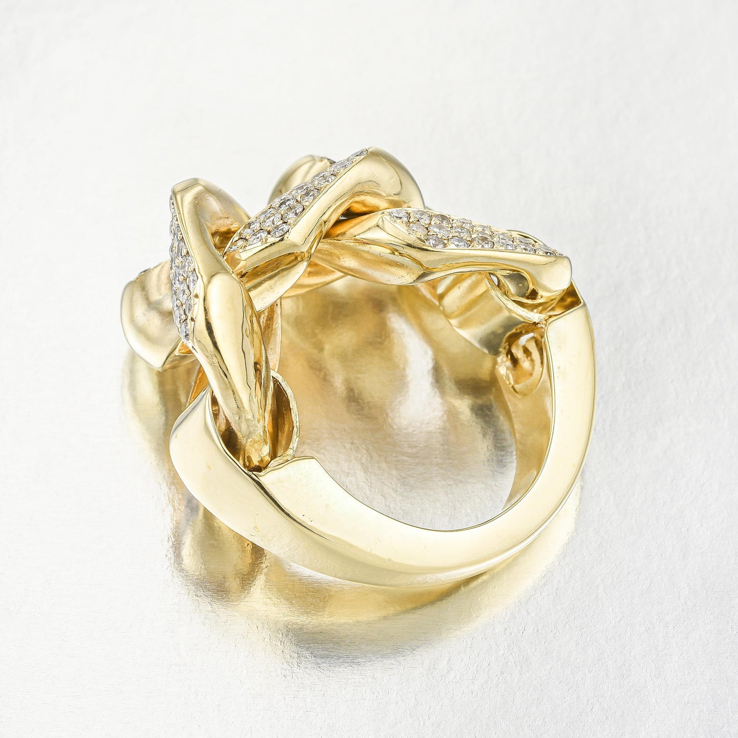 Vintage Diamond Cuban Link Ring