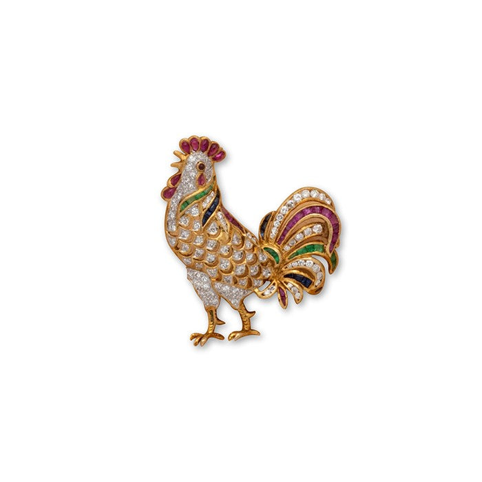 Vintage Rooster Brooch