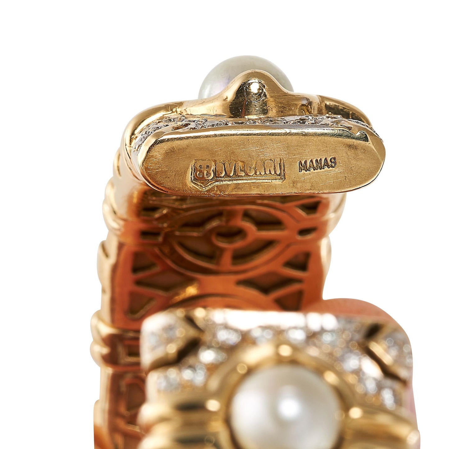 Bulgari "Parentesi" Pearl and Diamond Bangle