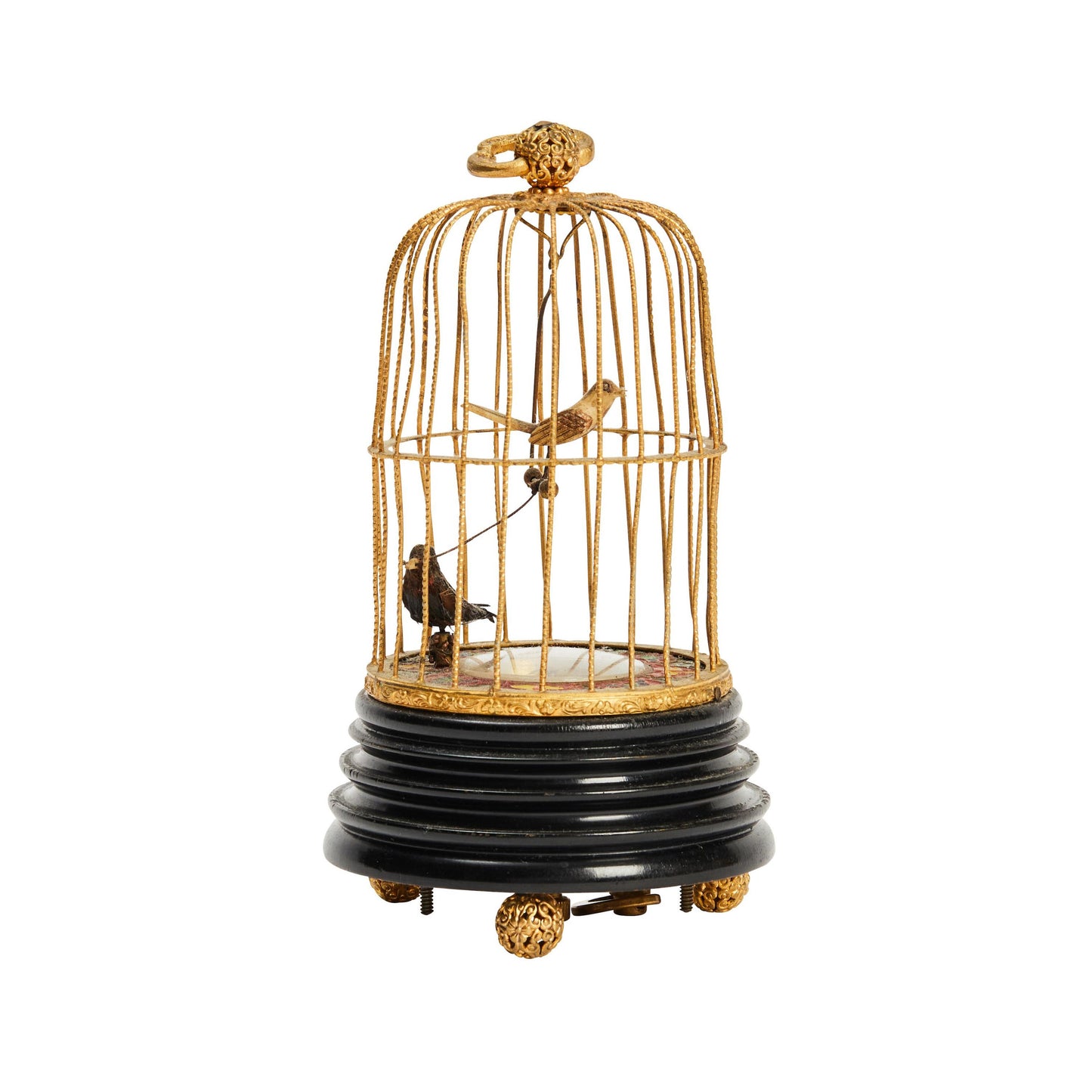 Vintage German Birdcage Clock