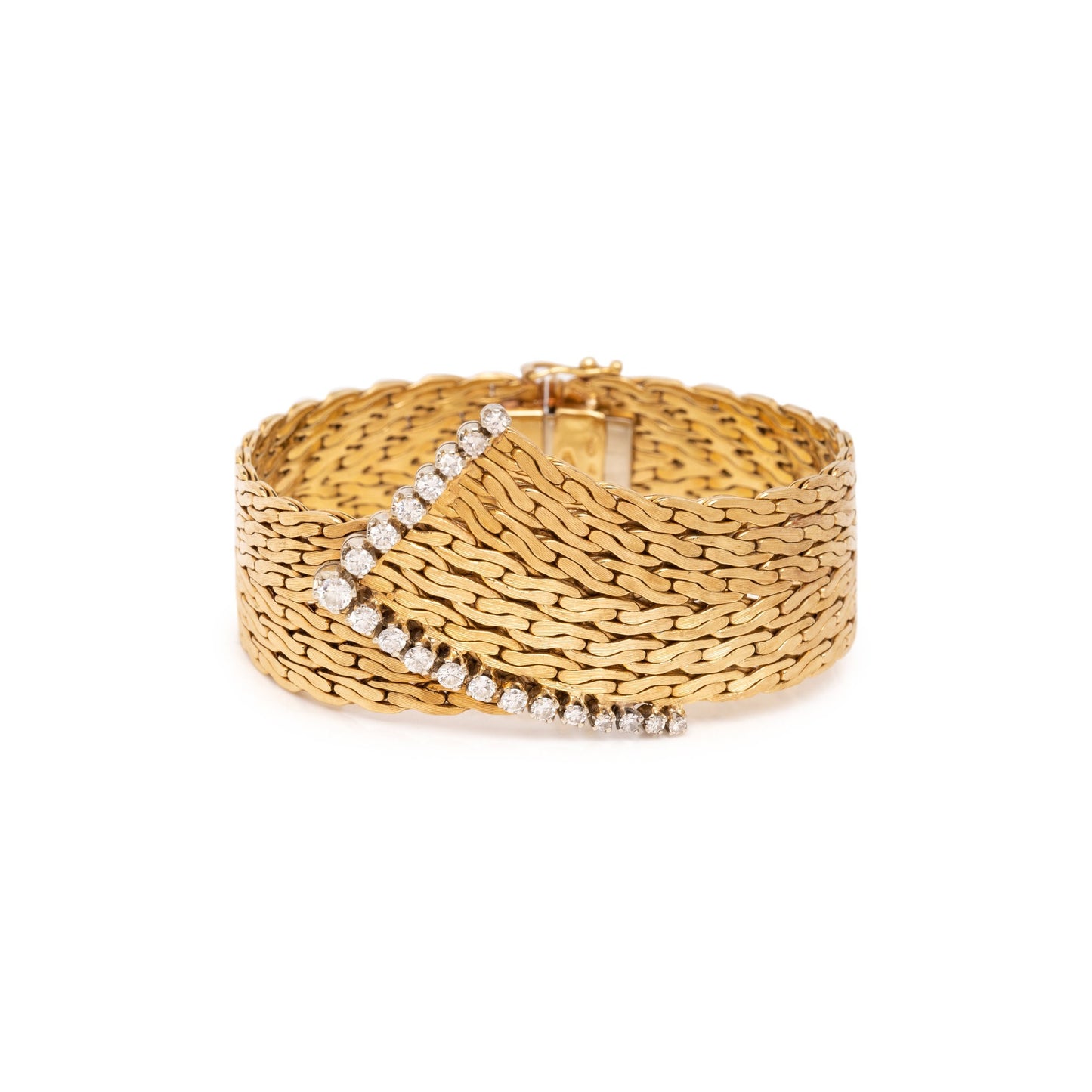 Vintage Textured Mesh Link Bracelet