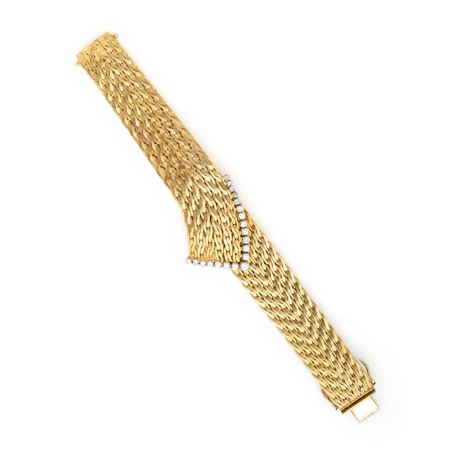Vintage Textured Mesh Link Bracelet