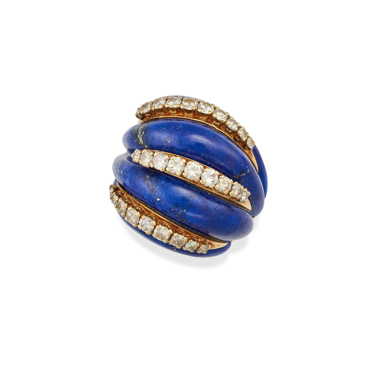 Vintage Lapis Lazuli and Diamond Ring