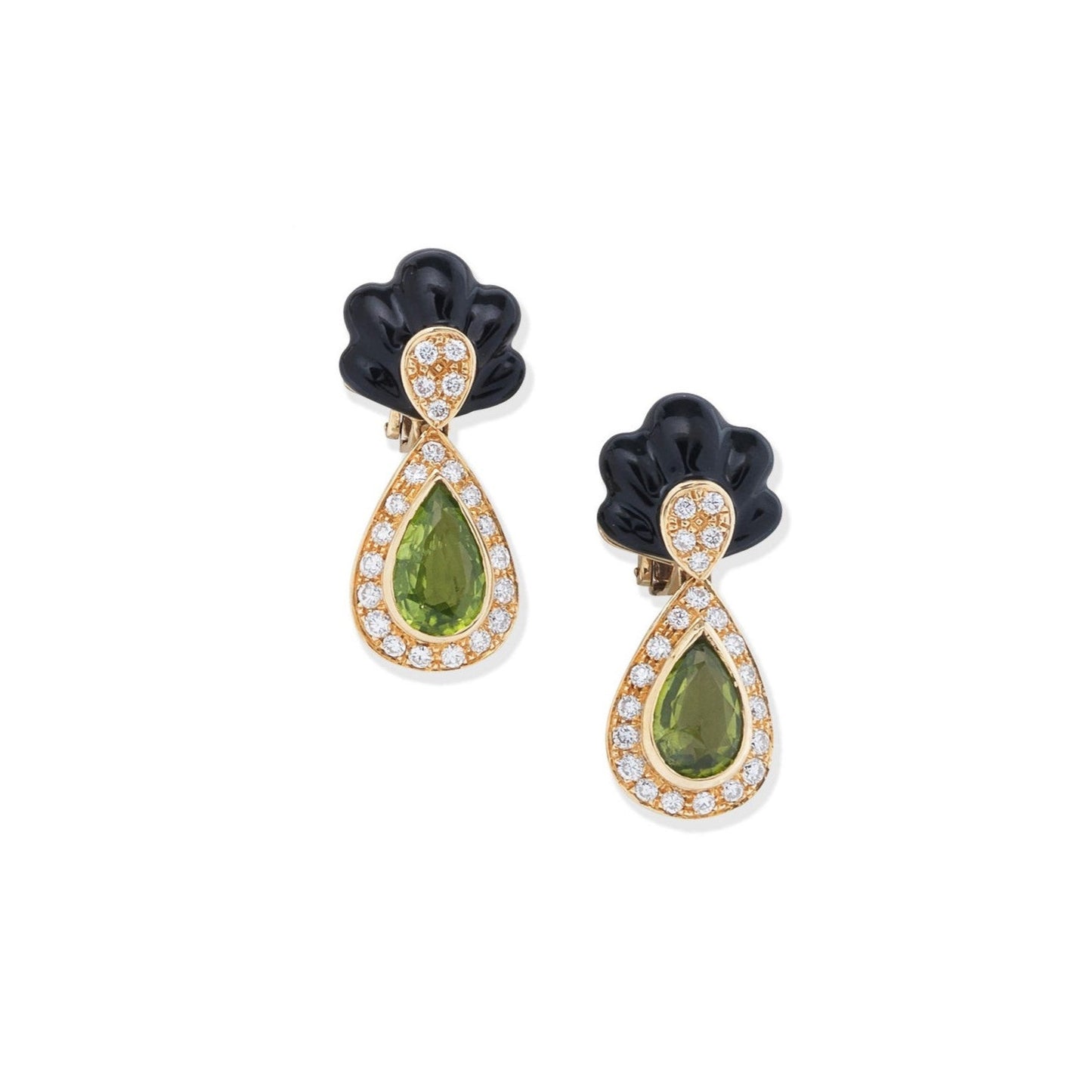 Vintage Gem-Set and Enamel Bangle and Earrings