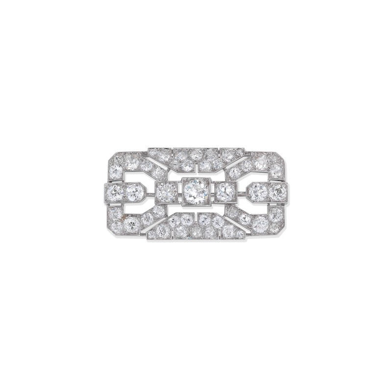 Antique Art Deco Diamond Brooch