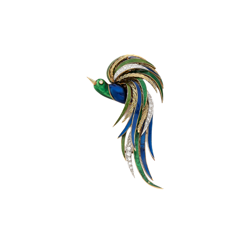 Vintage French Bird Brooch