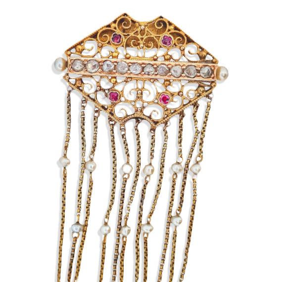 Vintage Pearl Chain Bracelet