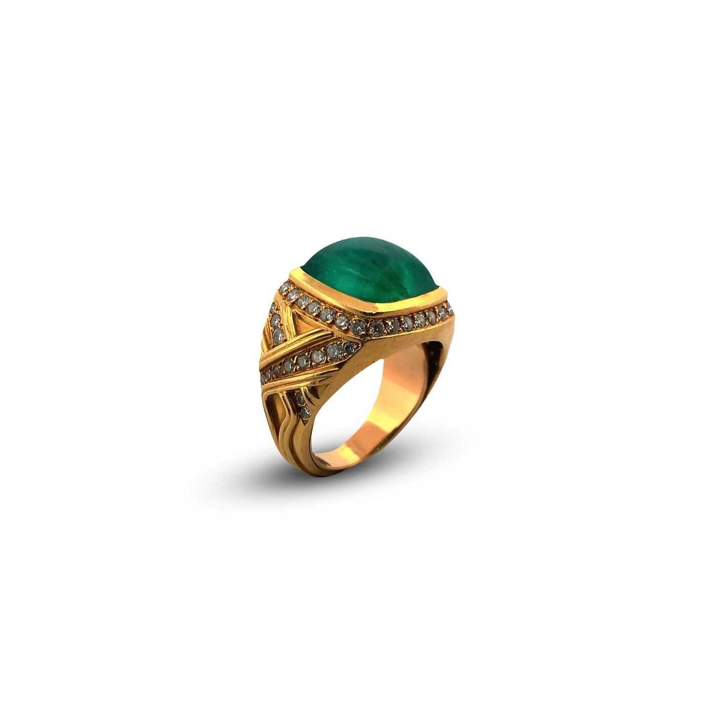 Vintage Emerald Cabochon Ring