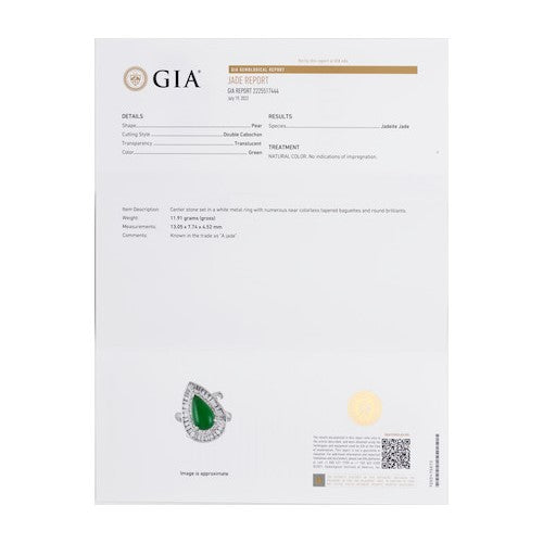 Vintage Jade and Diamond Ring