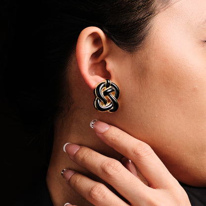Tiffany & Co. Knot Onyx Earrings