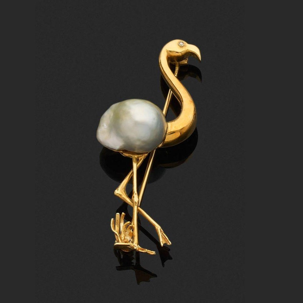 Chilleri Flamingo Brooch