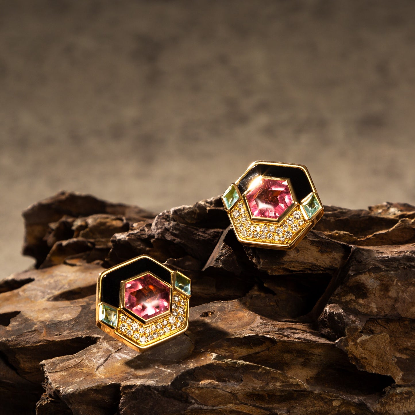 Marina B Pink Tourmaline Earrings