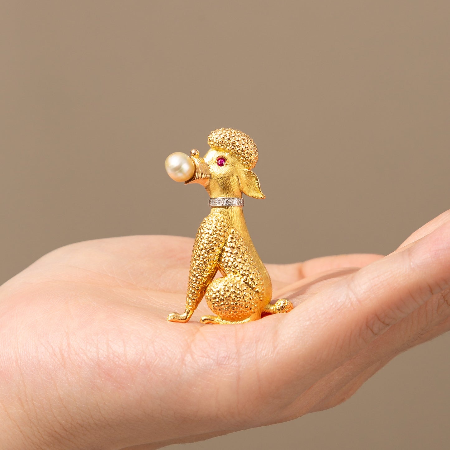 Vintage French Poodle Brooch