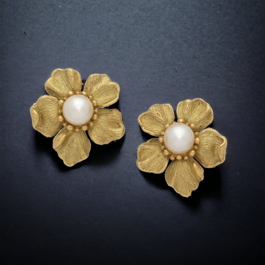 Tiffany & Co. Pearl Flower Earrings