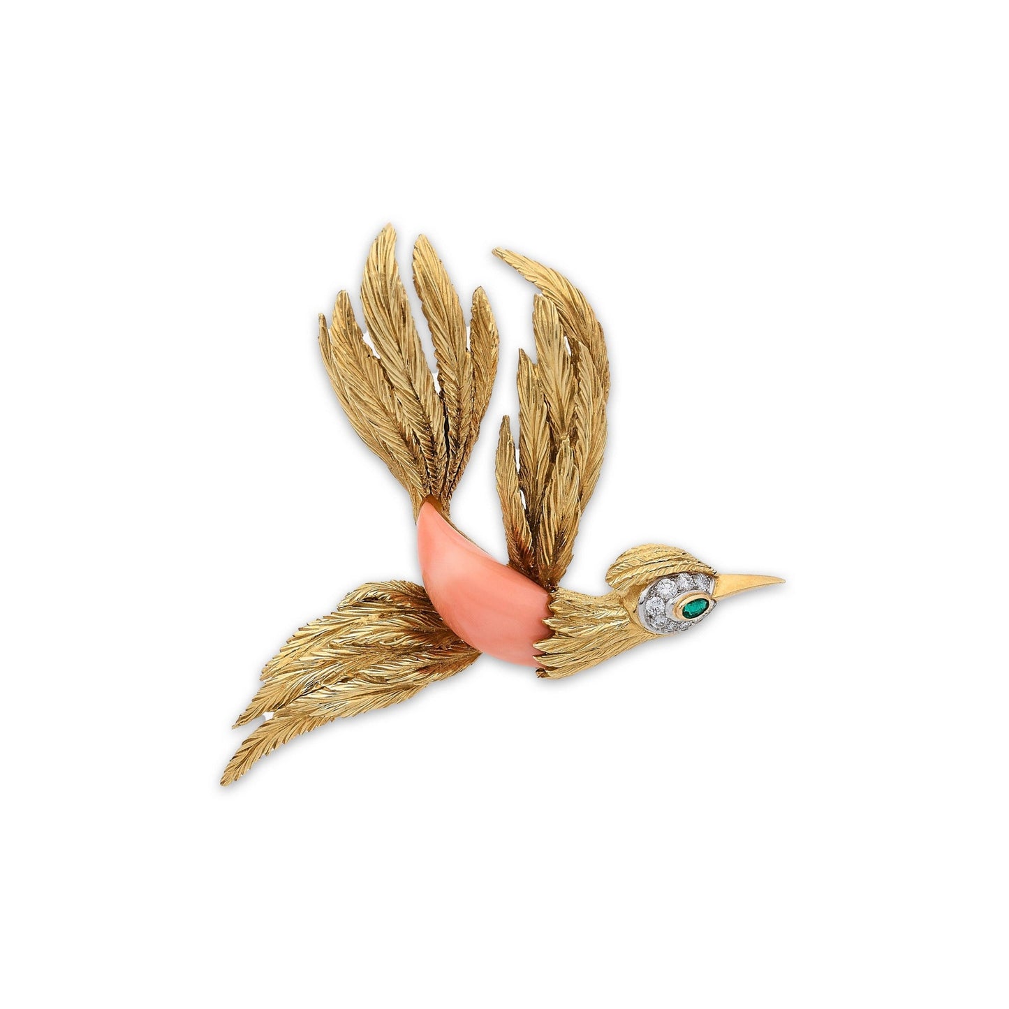 Vintage French Bird of Paradise Brooch