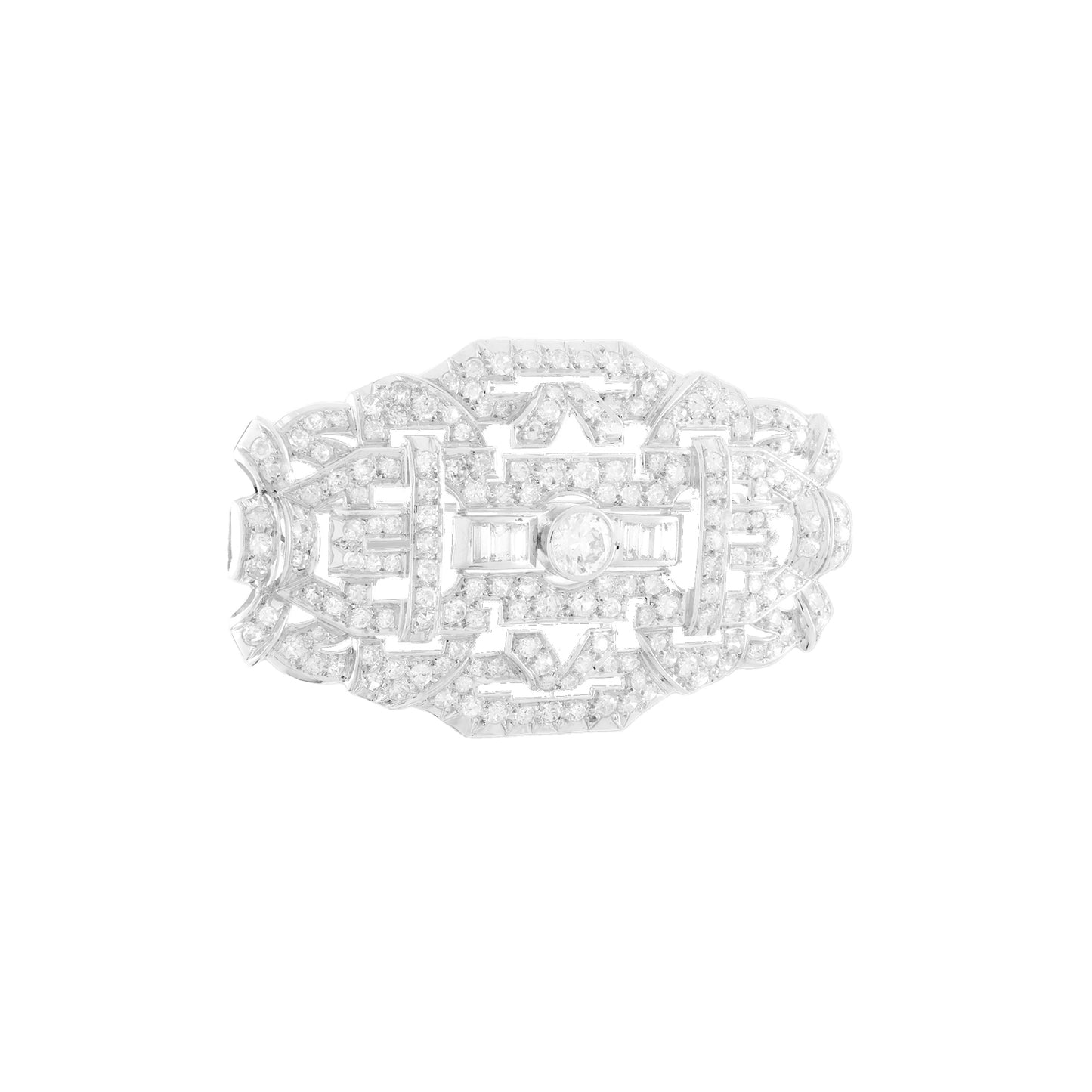 Vintage Platinum Art Deco Brooch