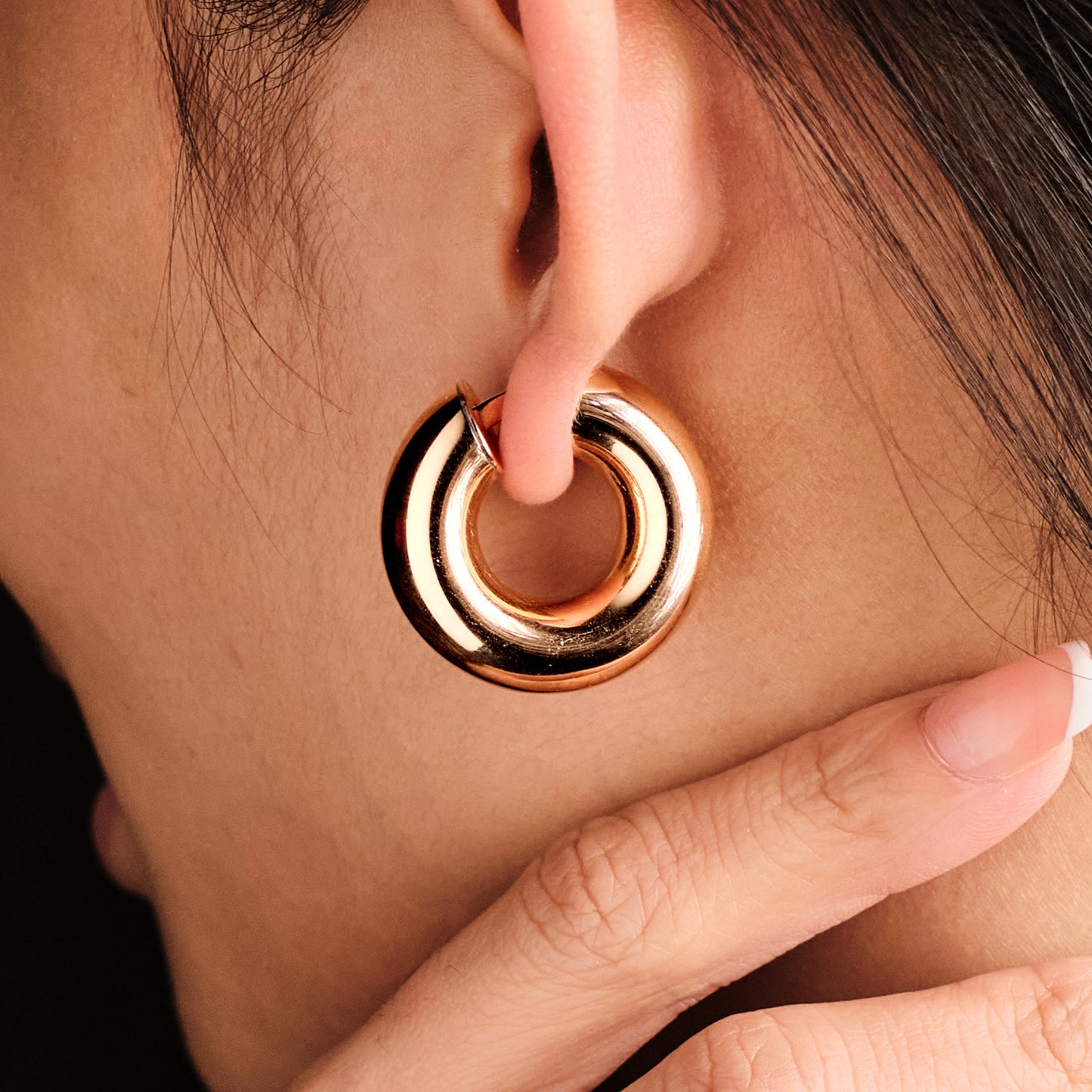 Vintage Earrings and Dome Ring
