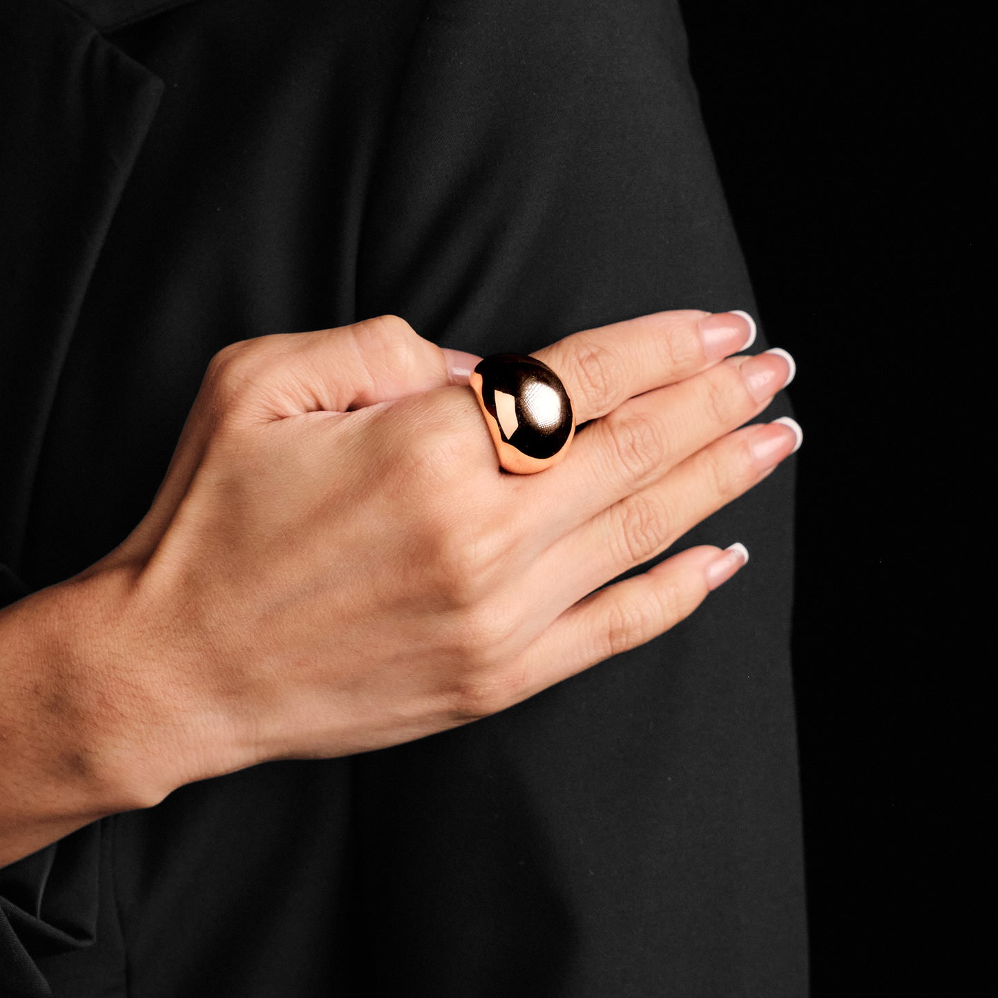 Vintage Earrings and Dome Ring
