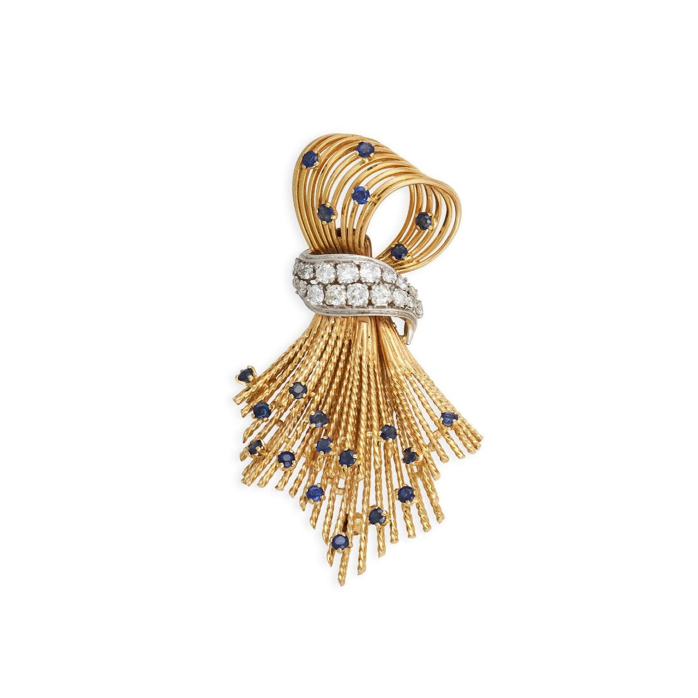 Kutchinsky Sapphire and Diamond Brooch